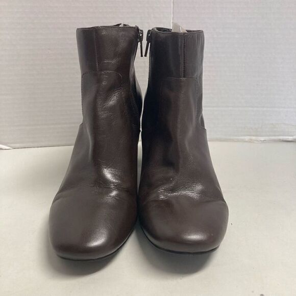 Leather Upper‎ NINE WEST Women’s Brown Ankle Boots Size8M - Picture 10 of 12